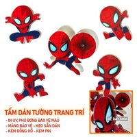 Bộ tranh đồng hồ dán tường - NGƯỜI NHỆN - Tranh dán tường