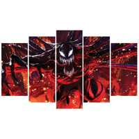 Bộ tranh ghép 5 tấm dán tường tráng gương Marvel tranh nhân vật Venom