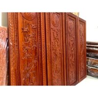 Bộ Tranh Gỗ Hương Tứ Quý - Tùng - Trúc - Cúc - Mai