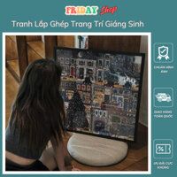 Bộ Tranh Lắp Ghép Trang Trí Nhà Cửa, Tranh Xếp Hình 500 Mảnh Ghép Chủ Đề Giáng Sinh, Kích Thước 50x50cm
