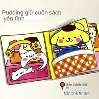 Bộ tranh Ngôi nhà của Gia Đình Tèo Sách Đồ Chơi Búp Bê Doudou Mặc Đầm Có Nhạc DIY Cô Tiên Xanh đồ chơi đồ chơi cắt dán