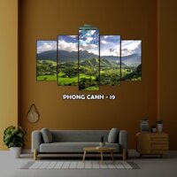 Bộ tranh Phong Cảnh Việt Nam 5 Tấm Dán tường cán Formex 5mm( 18 - 27)