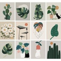 Bộ Tranh Sơn Dầu 40x50cm Tự Làm Hình Cây Xanh