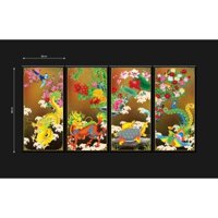 Bộ tranh treo tường tứ quý Long Lân Quy Phụng  Luna - TG - 0030