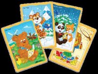 Bộ tranh xếp hình 12 mảnh Tia Sáng Jigsaw Puzzle - GẤU & SƯ TỬ (4 TRONG 1) - MSP: A5-021