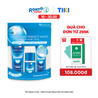 Bộ travel size dưỡng trắng Hada Labo Perfect White Tranexamic Acid Travel Set Kem rửa mặt 15gDung dịch dưỡng 20mlKem dưỡng 12g