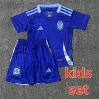 Bộ trẻ em 24 / 25 Argentina Sân khách Bộ áo bóng đá và quần short SIZE 16-28, Có thể thêm tên và số của bạn