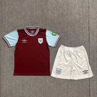 Bộ trẻ em 24 / 25 West Ham United F.C. Áo bóng đá sân nhà và quần short SIZE 16-28