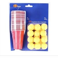 Bộ Trò Chơi Beer Pong Tung (Ném) Bóng 12 Cốc và 24 Cốc Uống Rượu Beer Mới Lạ