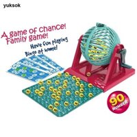 Bộ trò chơi Bingo Trò chơi bảng gia đình Tay truyền thống Quay Bingo Bóng có lồng Bingo Bộ dành cho nhóm người lớn gia đình