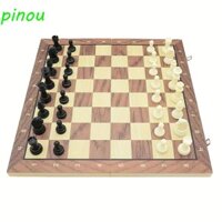 Bộ trò chơi cờ vua giáo dục DÀIQIYING, Bàn cờ Cờ vua quốc tế bằng gỗ nguyên khối tiêu chuẩn, Bộ cờ vua quốc tế có thể gập lại di động Bàn cờ vua quốc tế