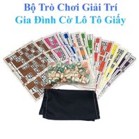 Bộ Trò Chơi Giải Trí Gia Đình Cờ Lô Tô Giấy