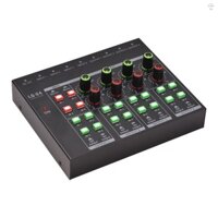Bộ trộn âm thanh 4 kênh Tai nghe di động Amp Âm lượng nhẹ Núm có thể điều chỉnh với giao diện nguồn 5V Bộ trộn tai nghe cho đàn Guitar TV Điện thoại di động Phòng thu âm thanh nổi 4 kênh
