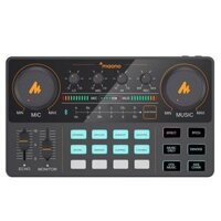 Bộ trộn âm thanh số MAONO AU-AM200 Dual Mode Live Sound Card Mixer Sound Effects Processor, màu đen