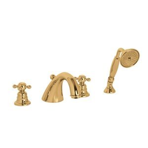 Bộ trộn bồn tắm 4 Lỗ Hafele Victoria Gold 589.10.179