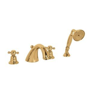 Bộ trộn bồn tắm 4 Lỗ Hafele Victoria Gold 589.10.179