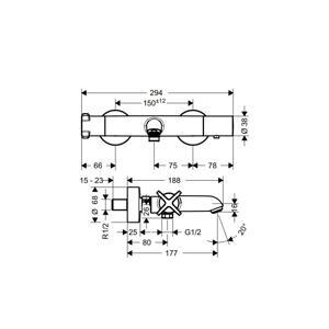 Bộ trộn bồn tắm Hafele Axor Citerrio E 589.30.525