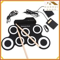 Bộ trống đệm điện tử Electronic Drum Portable có sẵn 8 bài nhạc demo ❤️Hanrui Offical❤️
