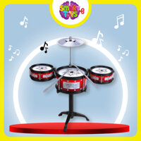 Bộ trống đồ chơi cho bé Jazz Drum Toys, đồ chơi âm nhạc hướng nghiệp kích thích thính giác TTX1 Trí tuệ xanh