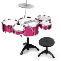 Bộ Trống Jazz Drum 5 Trống Có Ghế Cho Bé Yêu, bộ đồ chơi 5 trống chiêng cho bé, trống chiêng