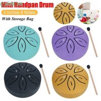 Bộ trống lưỡi bằng thép QUINTON, trống chảo cầm tay Mini 6 tông 3 Inch, quên trống lo lắng di động rỗng có cần trống Ethereal Drum Người mới bắt đầu
