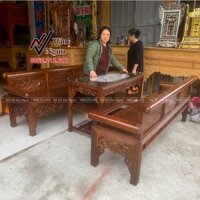 Bộ Trường Kỷ Gỗ Gụ Lào TK01