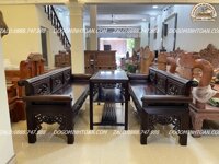 Bộ trường Kỷ Gỗ Gụ Mật Cỡ Đại 2m2 Chân 12 Chỉ