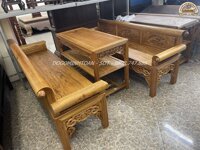 Bộ Trường Kỷ Gỗ Gụ Mật Hàng Cỡ đai 2m17 Hàng Vân Tuyển Chọn