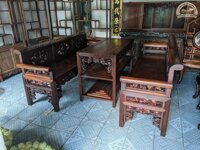 Bộ Trường Kỷ Gỗ Gụ Ta Quảng Bình Chân 9 Chỉ Gỗ Gụ CŨ tuyển chọn