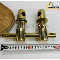 Bộ truỳ đồng cửa bức bàn phi 40mm, chuỳ đồng cửa gỗ, then cài cửa cổng bằng đồng, bộ then truỳ cửa chùa, nhà thờ