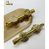 Bộ truỳ đồng thau 100% khóa cửa gỗ nhà thờ nhà cổ, then ngang truỳ khóa cửa bức bàn, chùy đồng chữ thọ, trùy hoa sen