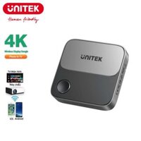Bộ Truyền HDMI Không Dây Unitek V1162B01 WiFi 2.4G/5G 4K@60Hz – Kết nối Điện Thoại+LapTop+Máy tính bảng lên Tivi, Hỗ trợ Airplay, Samsung Dex