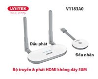 Bộ truyền HDMI không dây Unitek V1183A01 - Phát tín hiệu Full HD 50m, hỗ trợ nhiều thiết bị