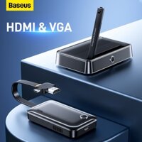 Bộ truyền hình ảnh qua HDMI không dây Baseus 4K Wireless Display Dongle Adapter (4K/30Hz,Miror/ Multi-Screen Dual Mode HDMI/VGA, Support Samsung DEX)