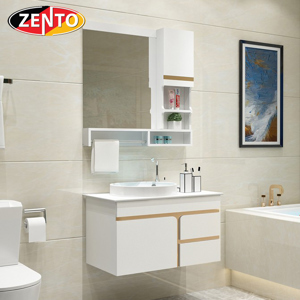 Bộ tủ, chậu, bàn đá, kệ gương lavabo Zento ZT-LV890