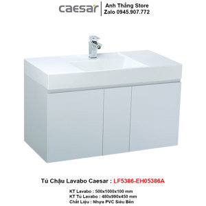 Bộ tủ chậu Caesar LF5386 + EH0100V