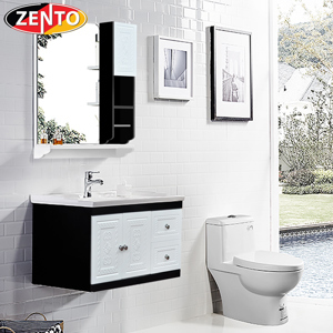Bộ tủ, chậu, kệ gương lavabo Zento ZT-LV124