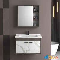 Bộ Tủ Chậu Lavabo Gỗ Polywood Vân Mây Navier NV-464