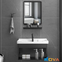 Bộ Tủ Chậu Lavabo + Gương + Kệ Cao Cấp Navier NV-1115V