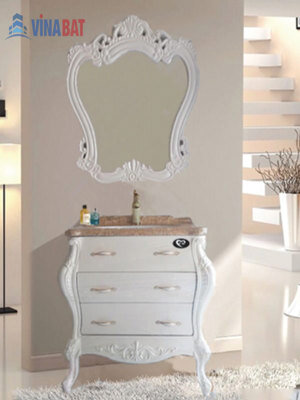 Bộ tủ chậu lavabo nhựa PVC Sáng Tạo 859