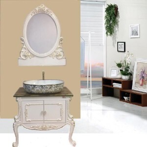 Bộ tủ chậu lavabo nhựa PVC Sáng Tạo 881