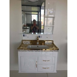 Bộ tủ chậu lavabo nhựa PVC Sáng Tạo 832
