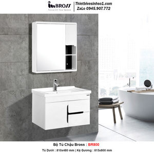 Bộ tủ chậu nhựa Bross BR 800