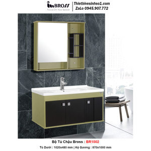 Bộ tủ chậu nhựa PVC Bross BR 1002