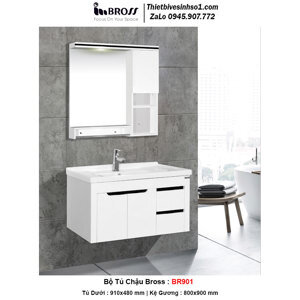 Bộ tủ chậu nhựa PVC Bross BR 901
