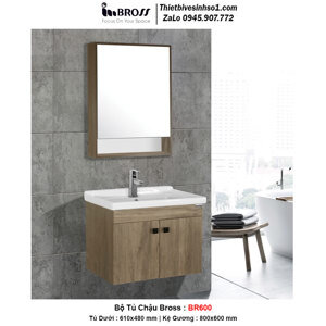 Bộ tủ chậu nhựa PVC Bross BR600