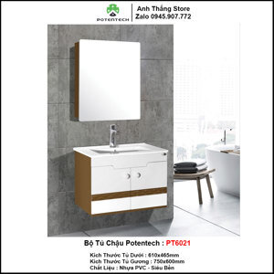 Bộ tủ chậu Potentech PT6021