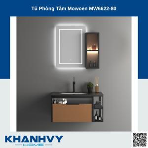 Bộ tủ chậu và tủ gương led size 800mm Mowoen MW6622-80