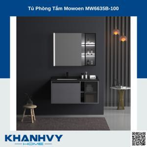 Bộ tủ chậu và tủ gương led size 1000mm Mowoen MW6635B-100