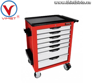 Bộ tủ dụng cụ 7 ngăn màu đỏ 157 chi tiết Toptul GCAJ0057